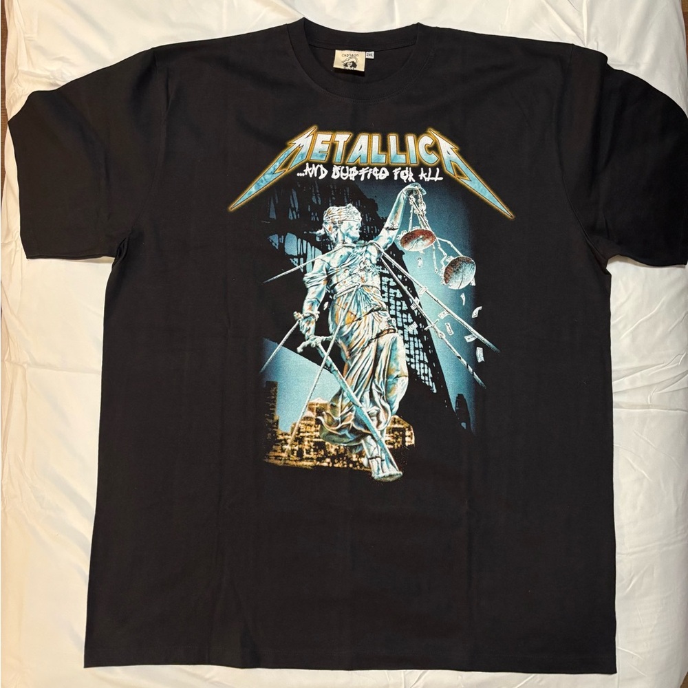 Metallica …And Justice For All Black Graphic T-Shirt 2XL